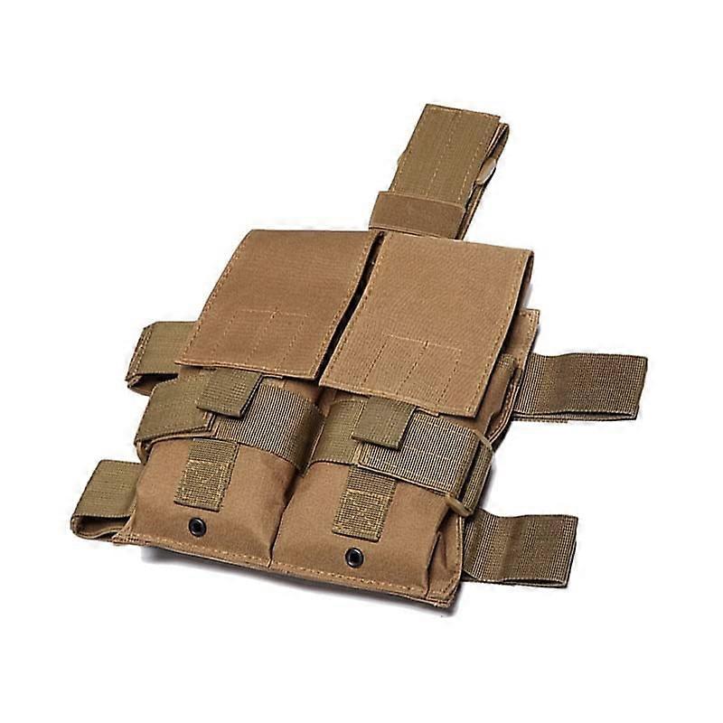 Tactical Double Magazine Pouch with Leg Strap Camouflage Ammo Holder for AK Airsoft Molle Combat