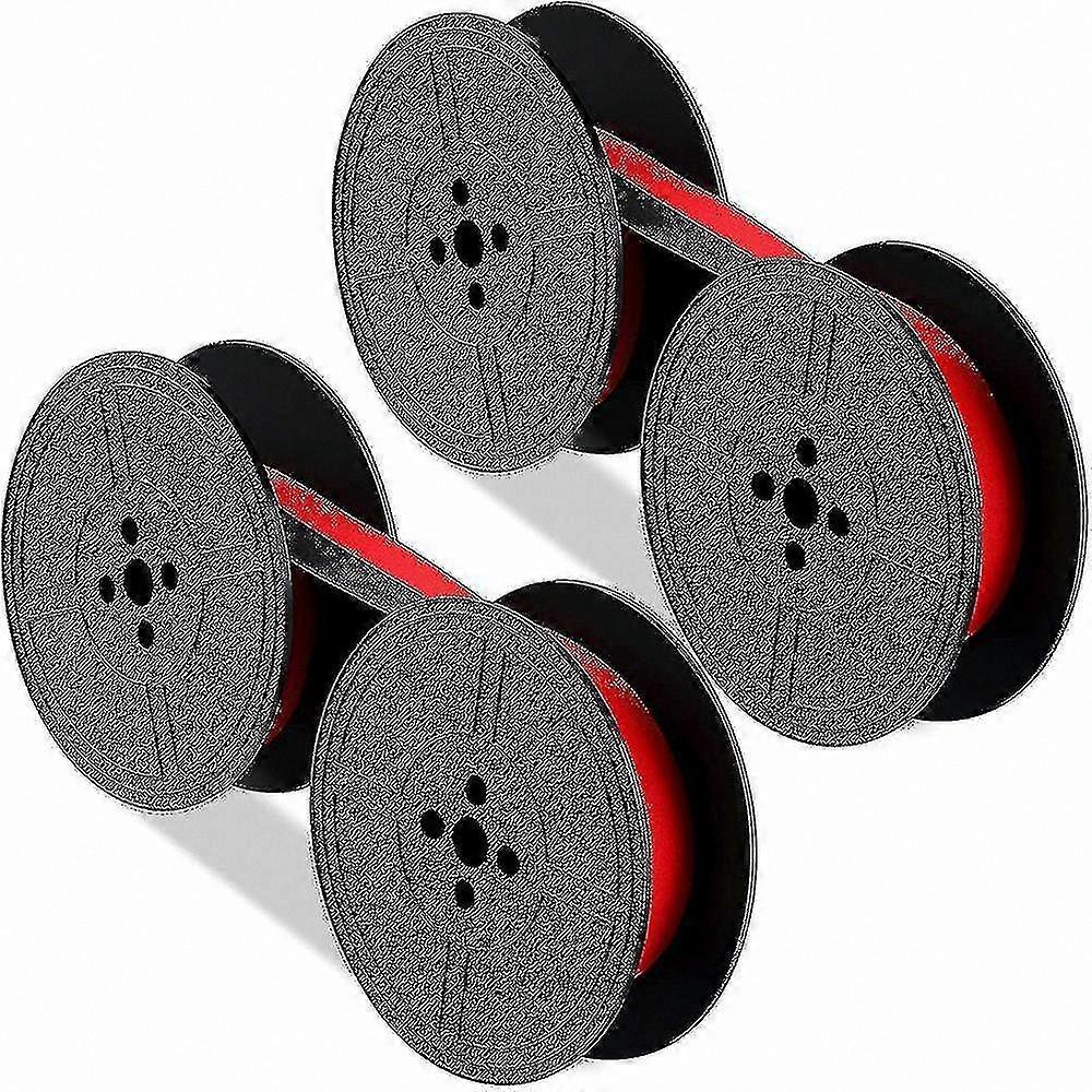 Red and Black Twin Spool Typewriter Ribbon Replacement Pack, 2-Pack