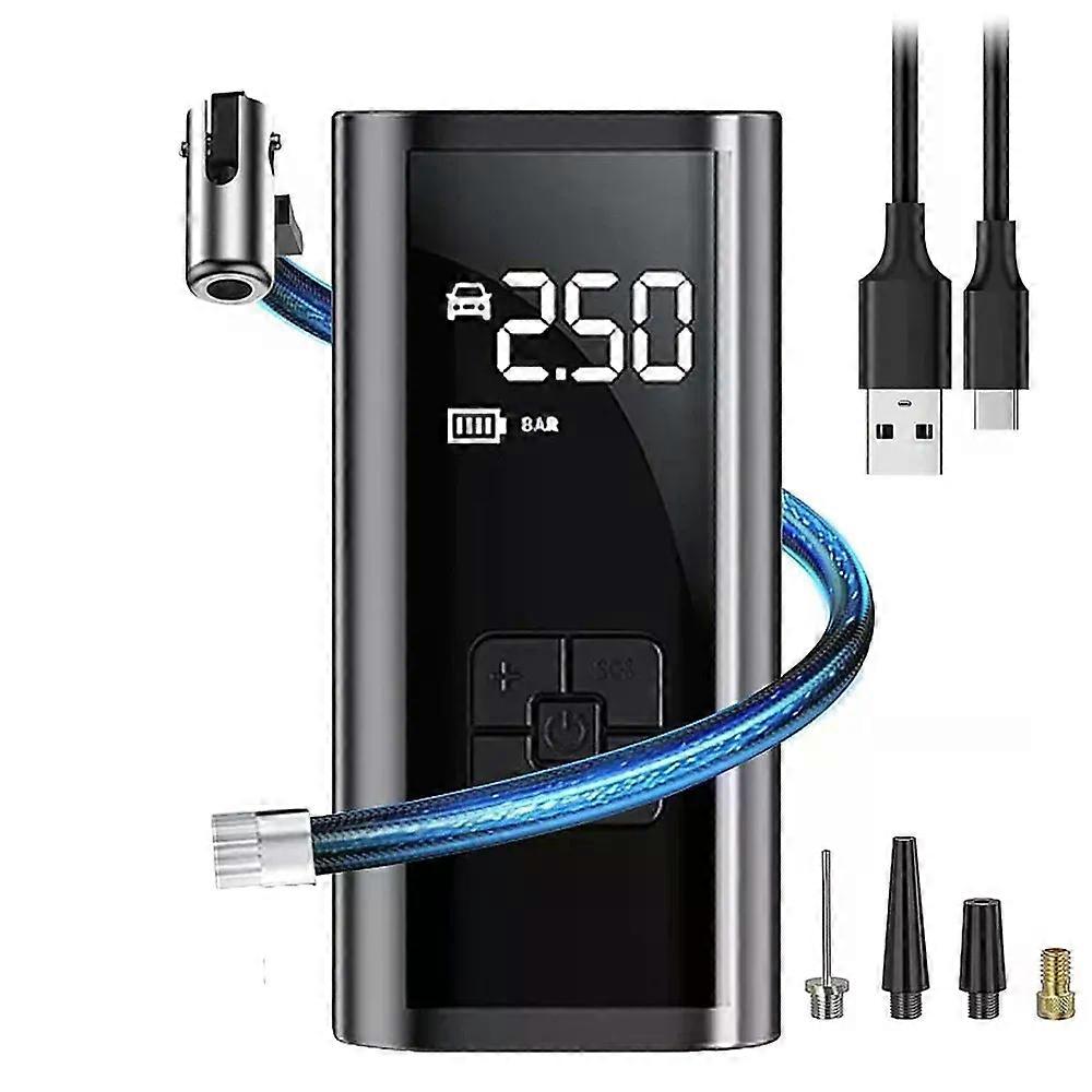 EAFC Portable Tire Inflator Rechargeable Electric Inflator For Car Bicycle Digital Air Compressor Football Ball Inflator Pump