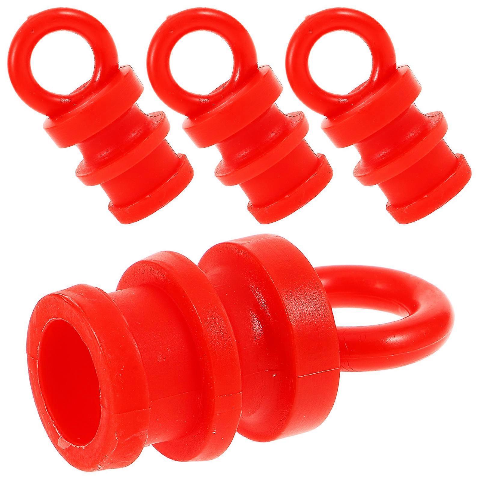 4 Pack Red Plastic External Post Caps for Daily Use High Visibility Warning Post Cover