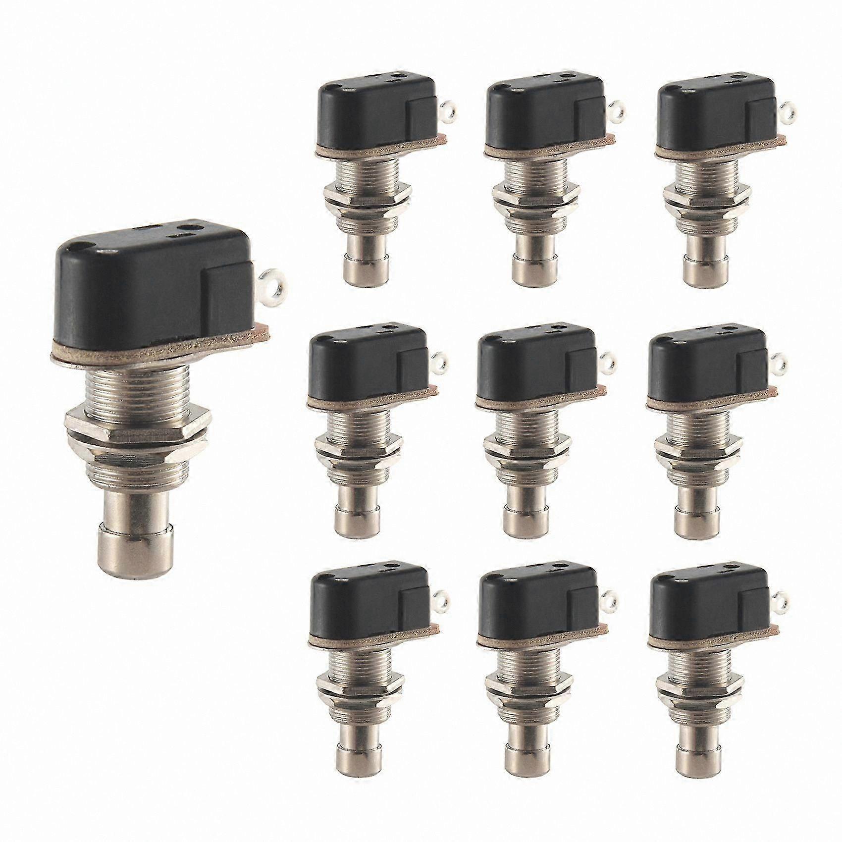 Momentary SPST Stomp Foot Switch Buttons for Guitar Pedals, Pack of 10 Push Button Units