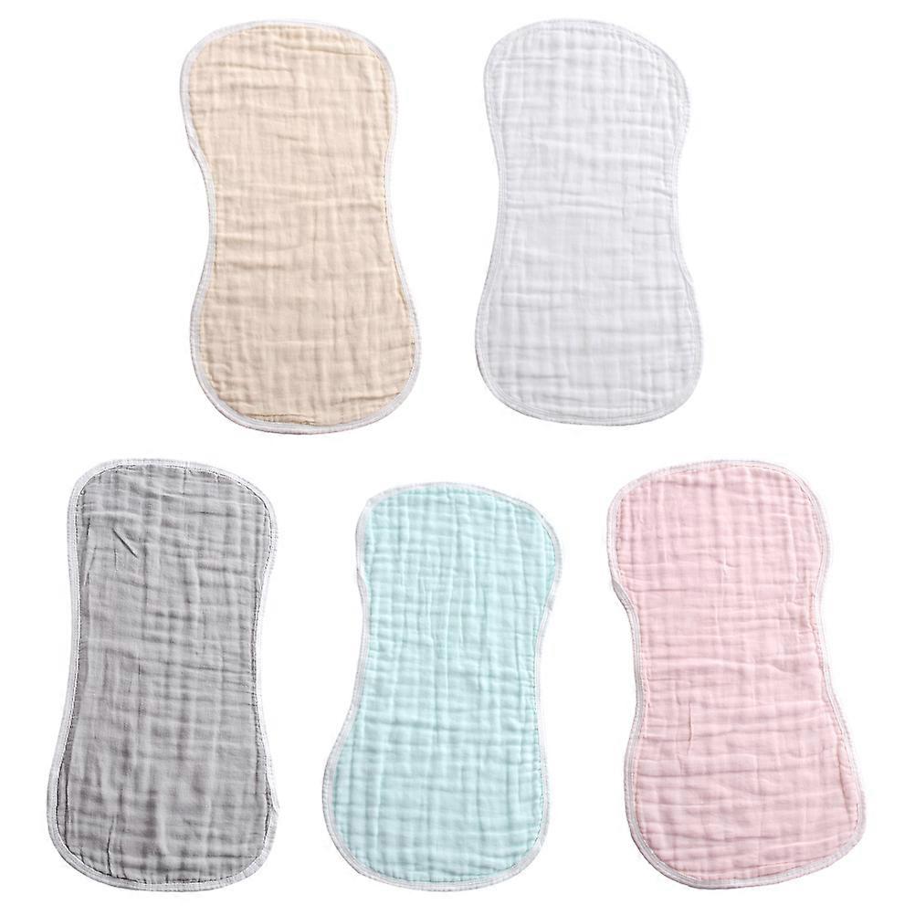5 Pack Soft Cotton Burp Cloths for Newborns – Absorbent & Gentle on Skin, White