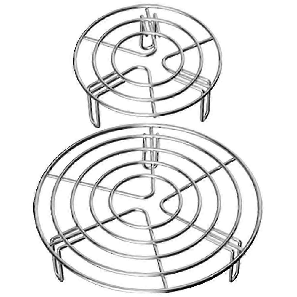 2Pcs Household Steaming Rack Practical Cooling Rack Stainless Steel Steam Rack Kitchen Accessory