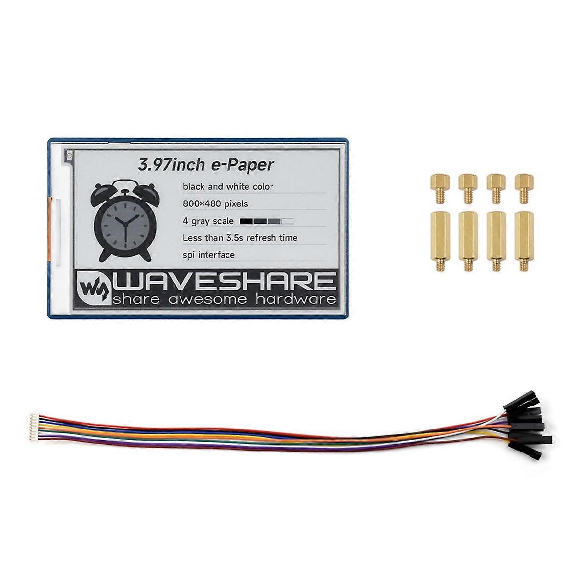 3.97 Inch E-Ink Display HAT+ 800x480 for