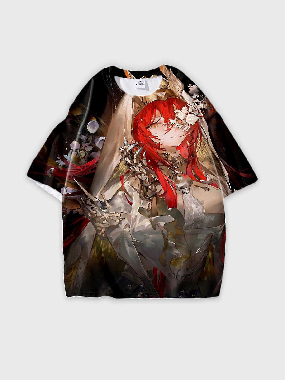T-Shirt Short Sleeve Round Neck, Summer Casual Loose Graphic Tee, Unisex Pattern U2802