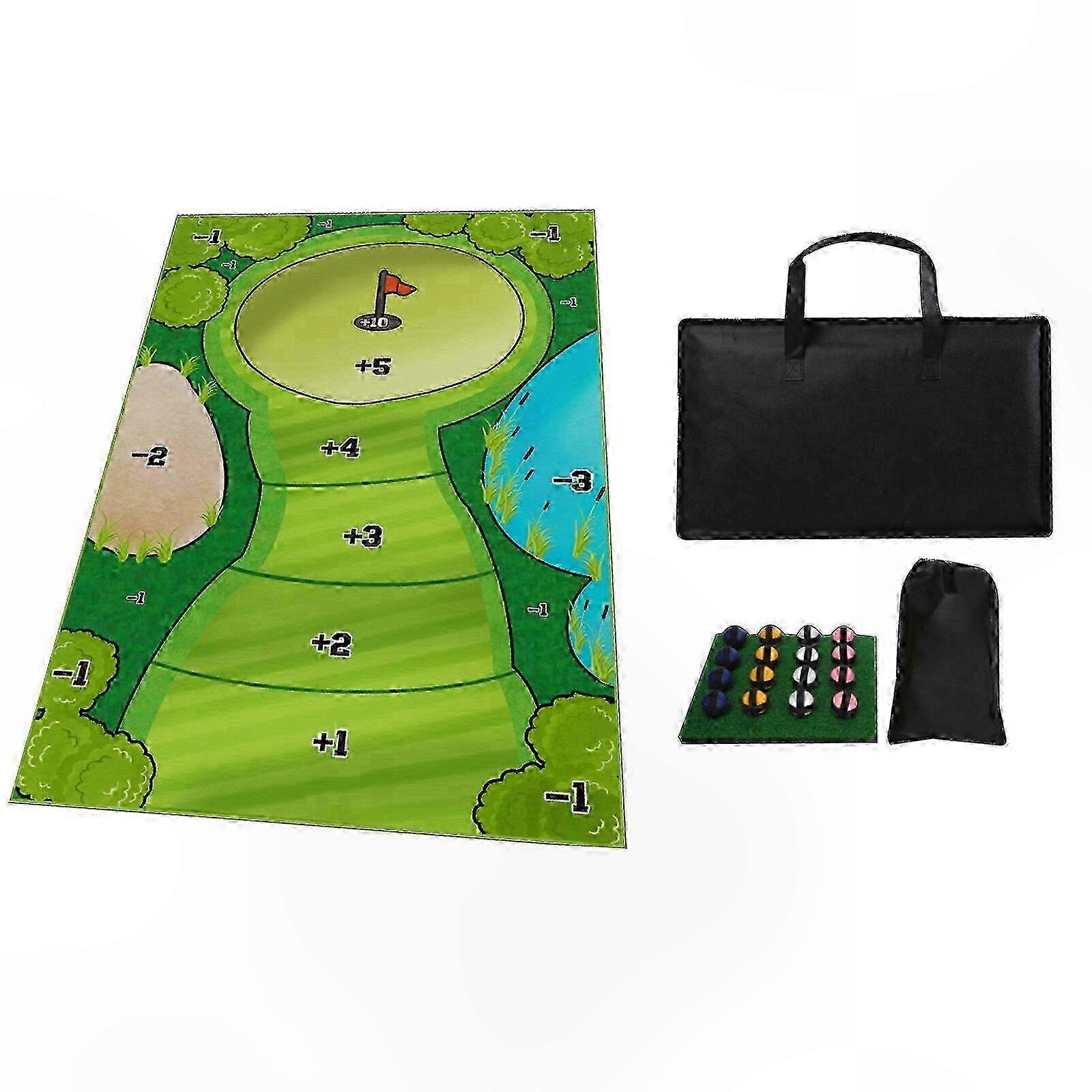 Kit d’entraînement de golf de 5 pièces avec tapis de frappe intérieurs pour la pratique et l’amélioration des compétences