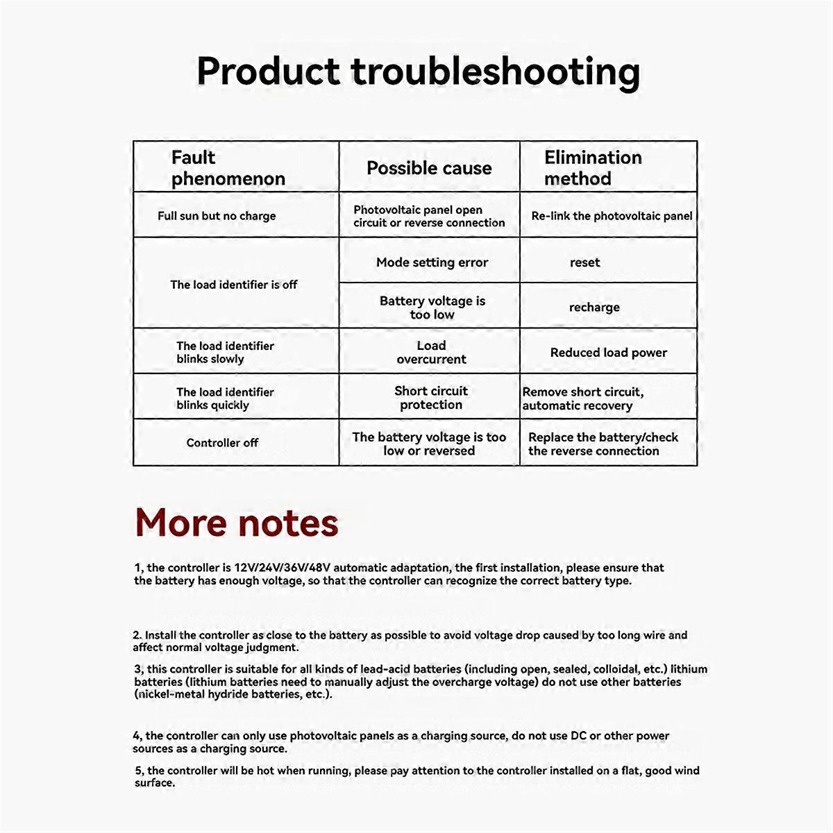 100A MPPT Solar Charge Controller 12V 24V 36V 48V Dual USB with LCD Display for Lead Acid Lithium Battery Solar Panel A