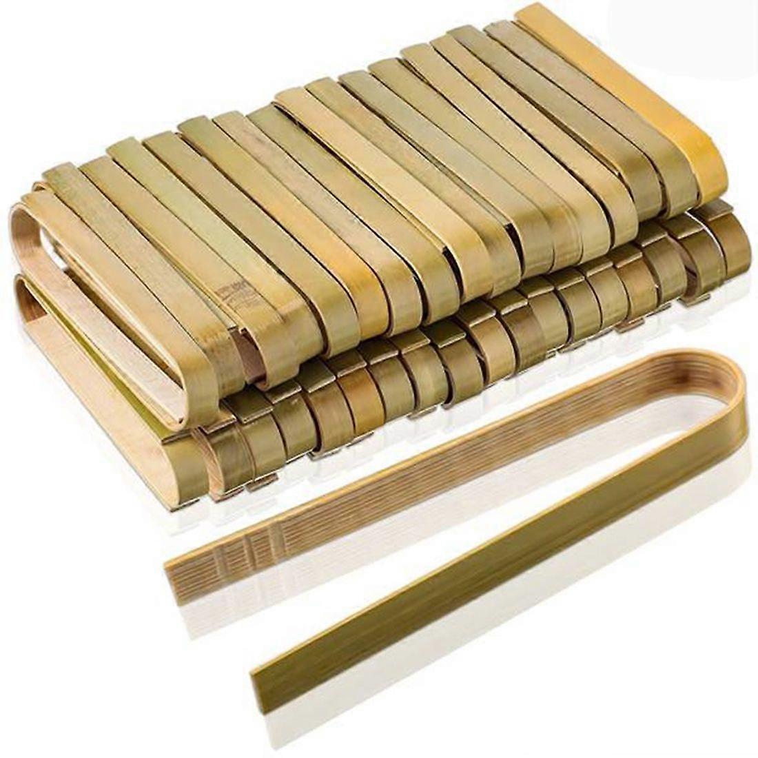 80 Pcs Mini Bamboo Disposable Bread 4 Inch Toast Disposable Cooking Food Serving Clips