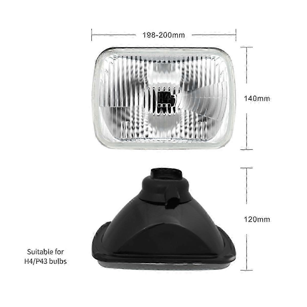 1 Pair 5x7Inch H4 Headlight Kit for Navara RHD