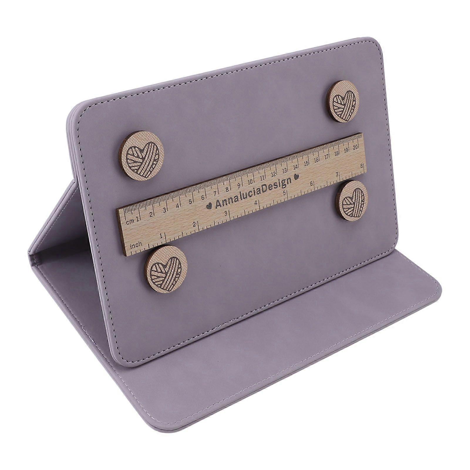 Chart Holder Knitting Tool Needle Arts Fold Up Crochet Pattern Keeper Knitting Accessories Purple