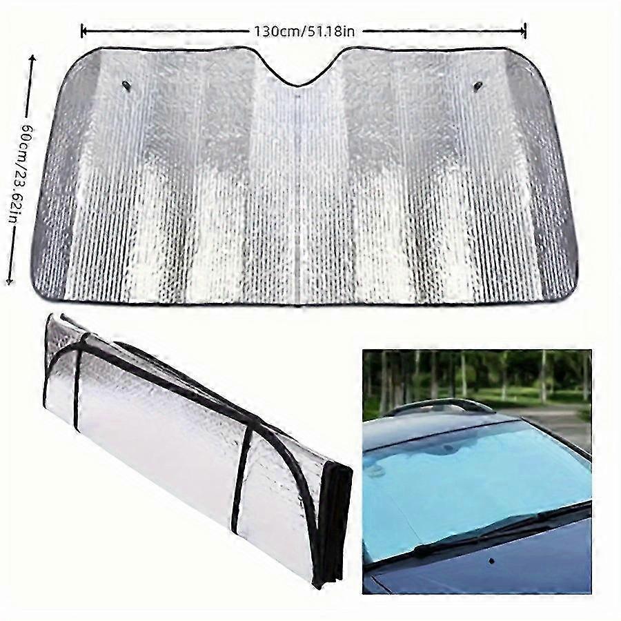 2025 Windshield Sun Shade Front Window Sunshade with Storage Bag 130*60cm