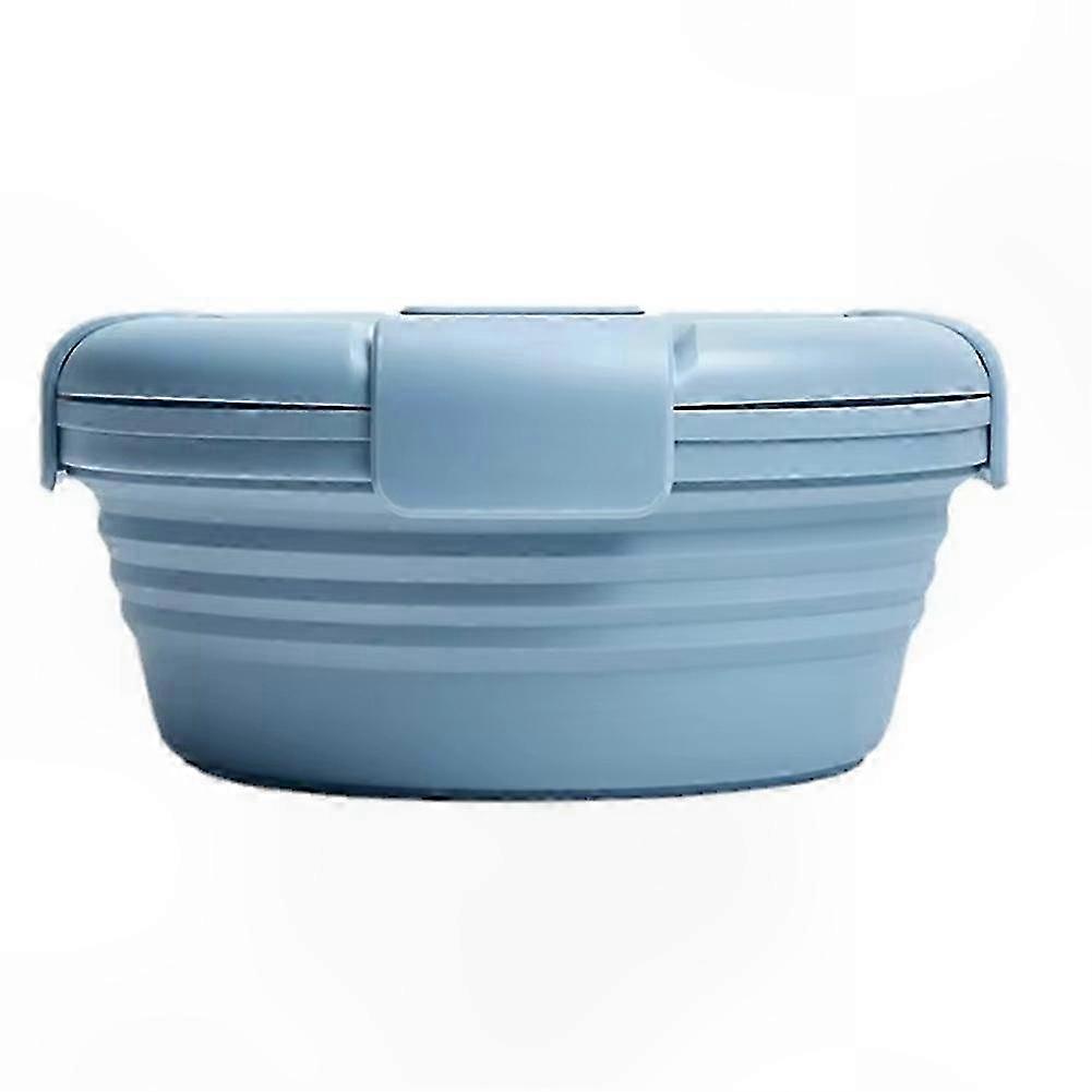 Collapsible Silicone Food Container for Travel, Outdoor Picnic, and Meal Storage, Durable and Portable Lunch Box Solution
