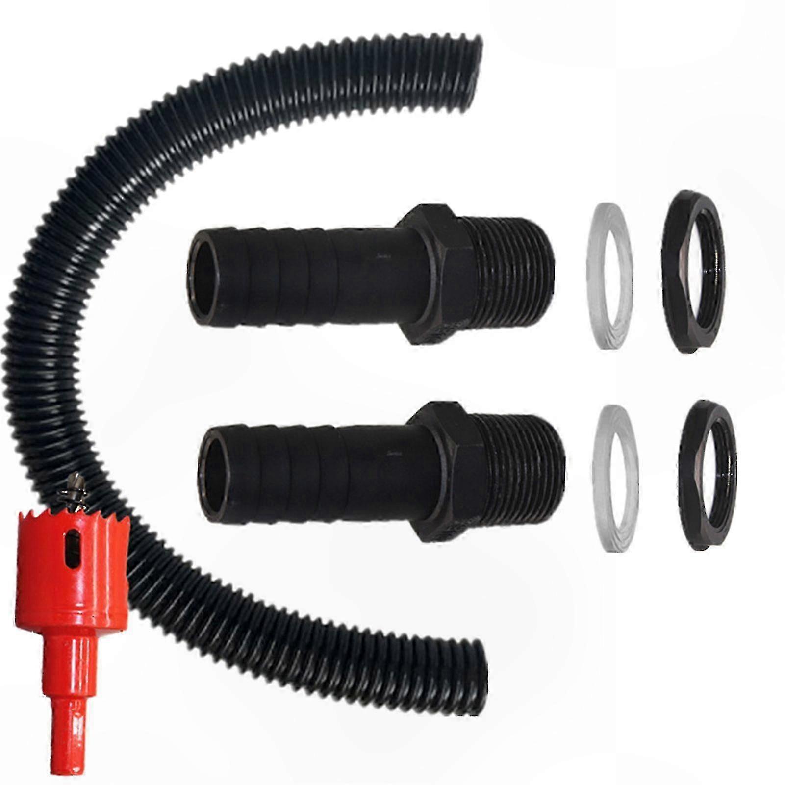 Rain Barrel Connector Kit for Garden Water Collection Systems Easy Setup Compatible with Most Rainwater Tanks