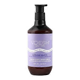 Crema de Manos y Cuerpo Aliviadora de Lavanda Voesh 28oz