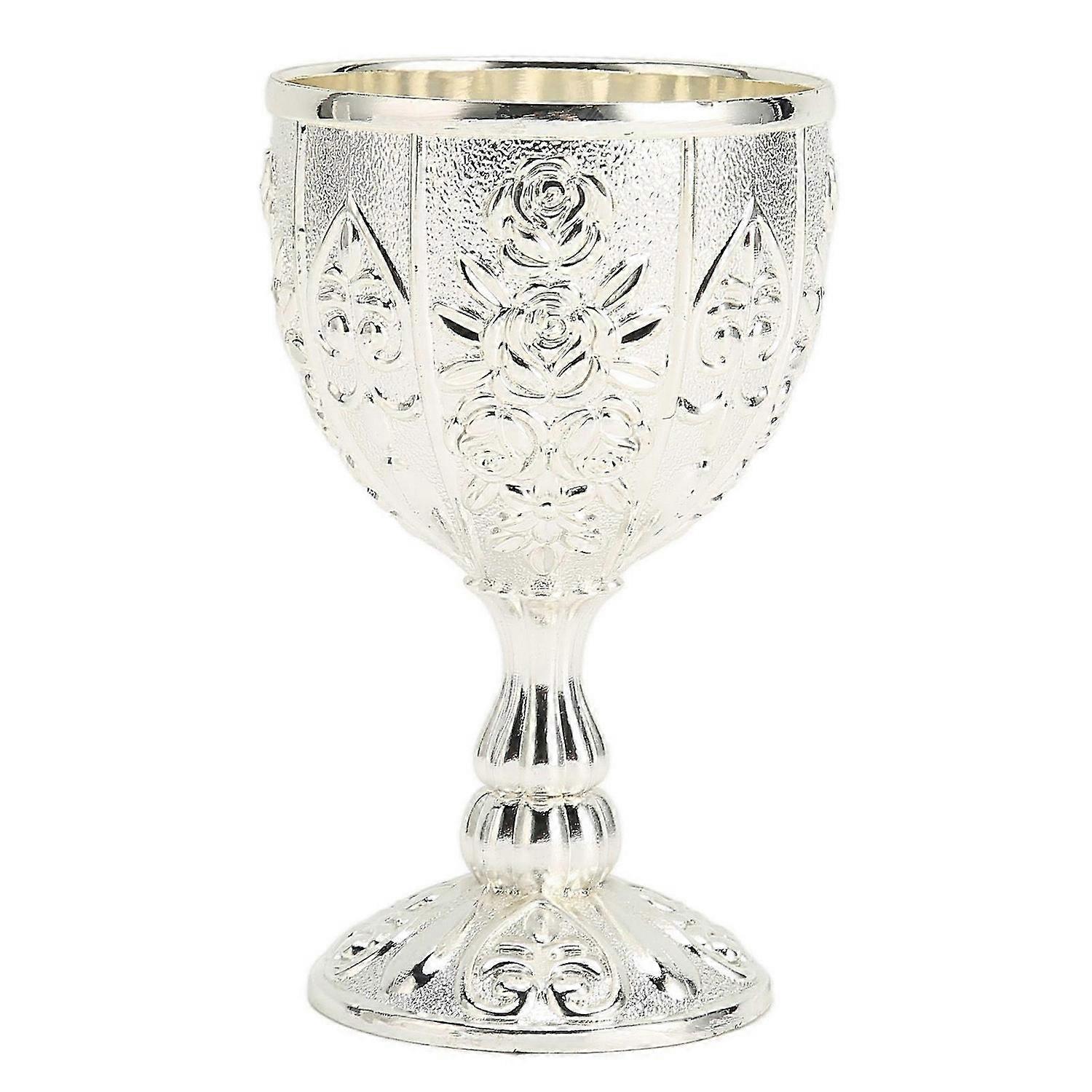 2025 أحدث نموذج معدني منقوش كأس نبيذ خمر نمط زهرة رائع