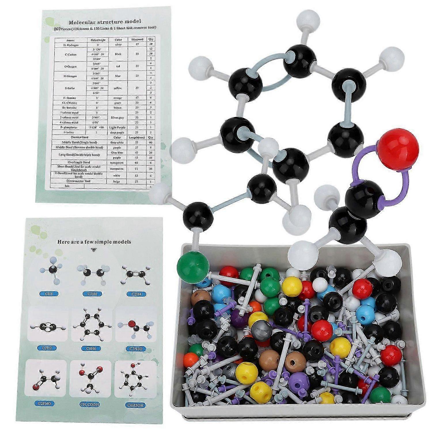 2025 Latest Model 267 Pcs Molecular Organic Inorganic Structure Kit Atom Link