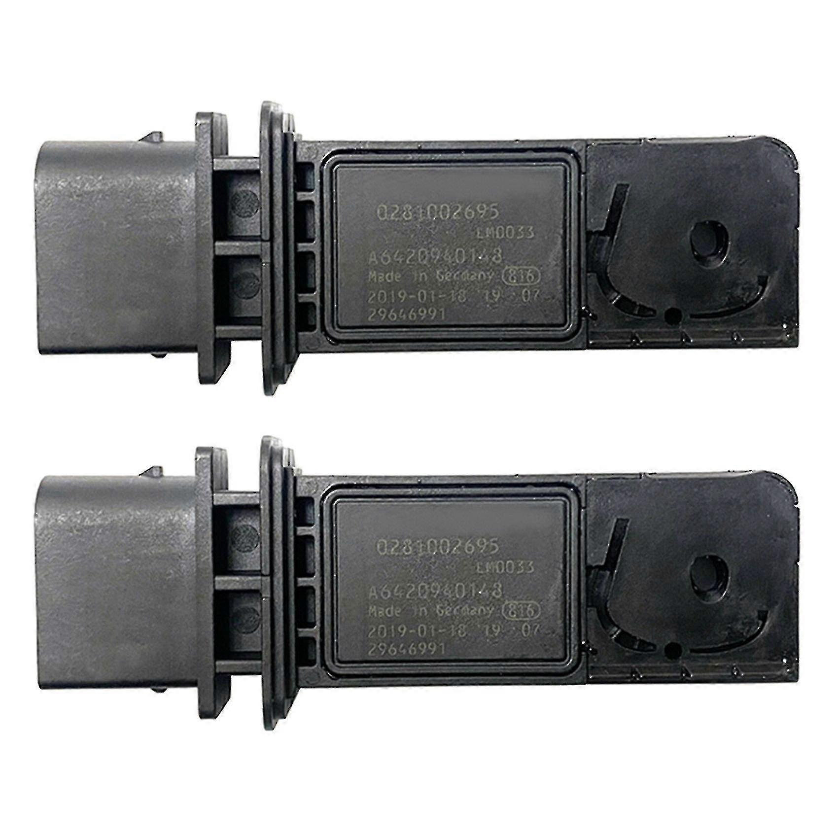 2x MAF Sensor 0281002695 A6420940148 for utskifting av bilens luftstrømmåler