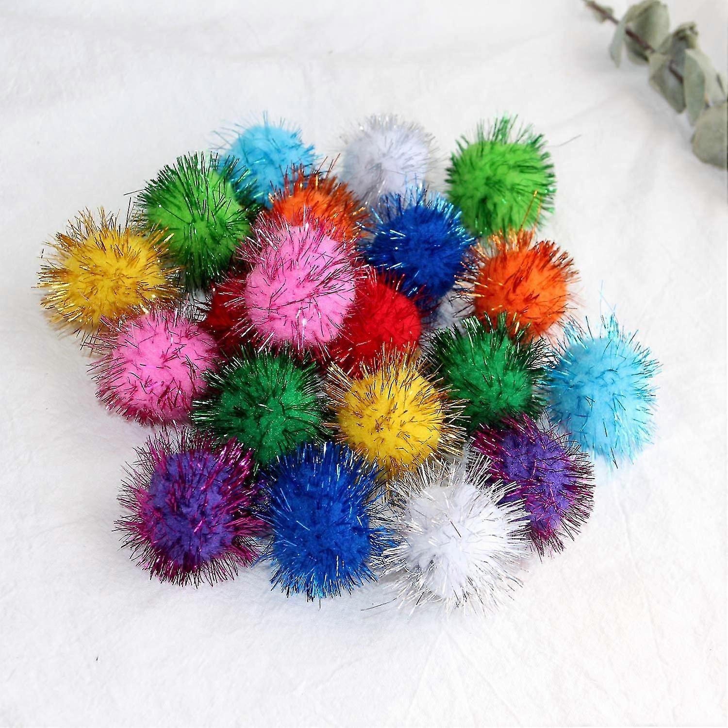 Assorted Color Sparkle Balls For Cats,my Cat's All Time Toy,1.18 Inche