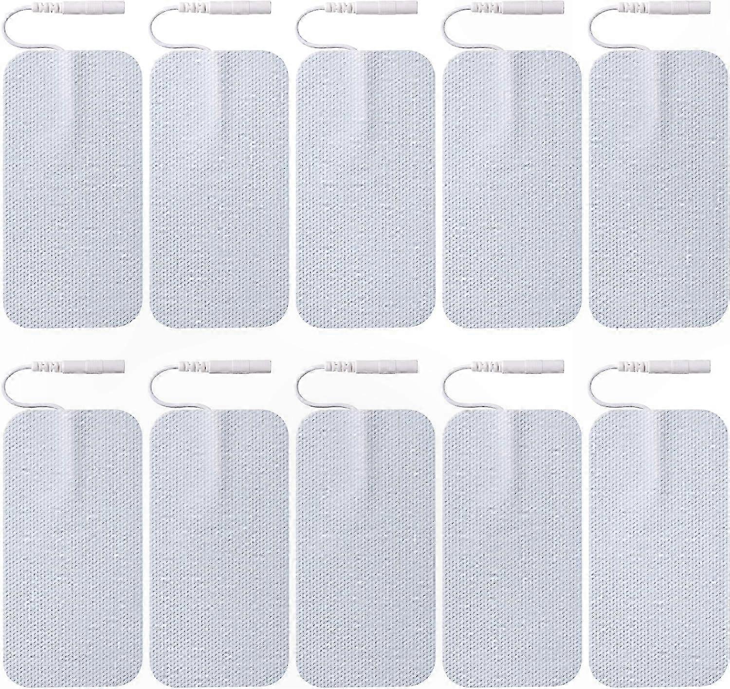 10-Pack Large Reusable Self-Adhesive Electrode Pads for Replacement Use