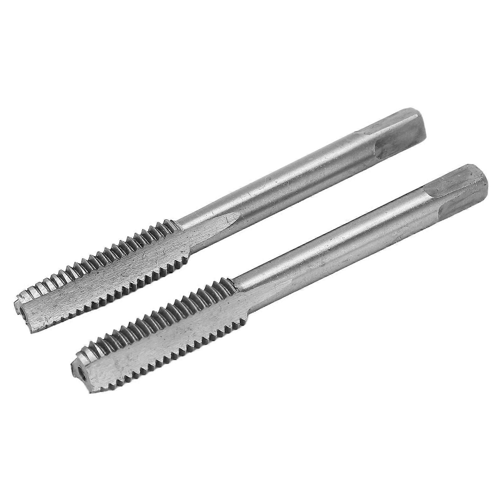 2Pcs/Set Metric Machine Tap High Speed Steel 3 Straight Flutes Screw Thread Tapping ToolM8x1.25