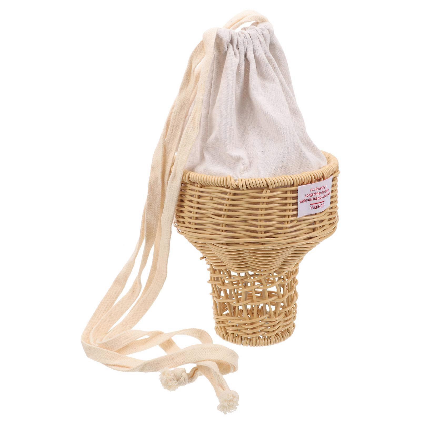 Ice Cream Shaped Crossbody Bag for Storage Use Assorted Color Fabric