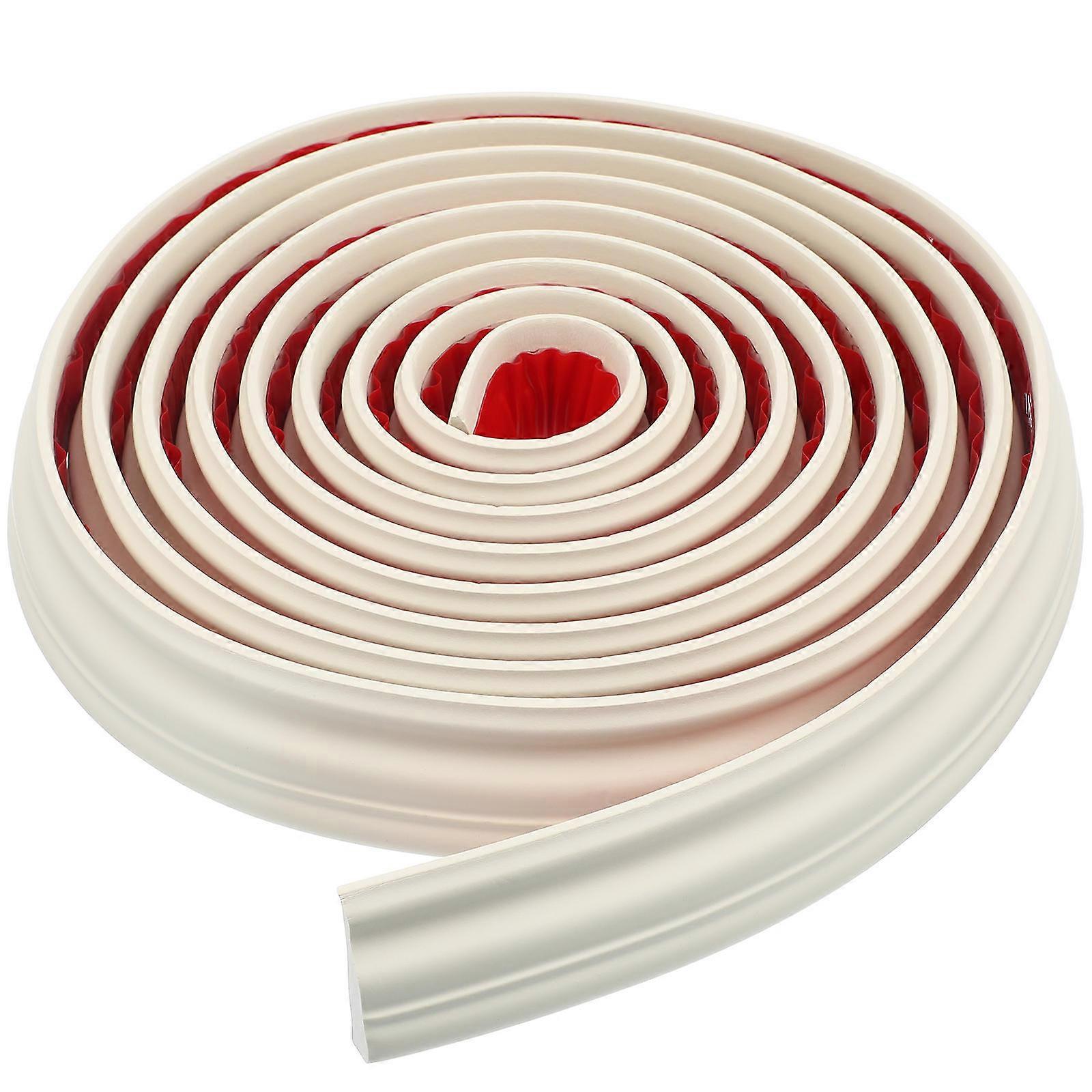 Self Adhesive Wall Molding Trim for Home Use 1 Roll Beige Flexible Nbr