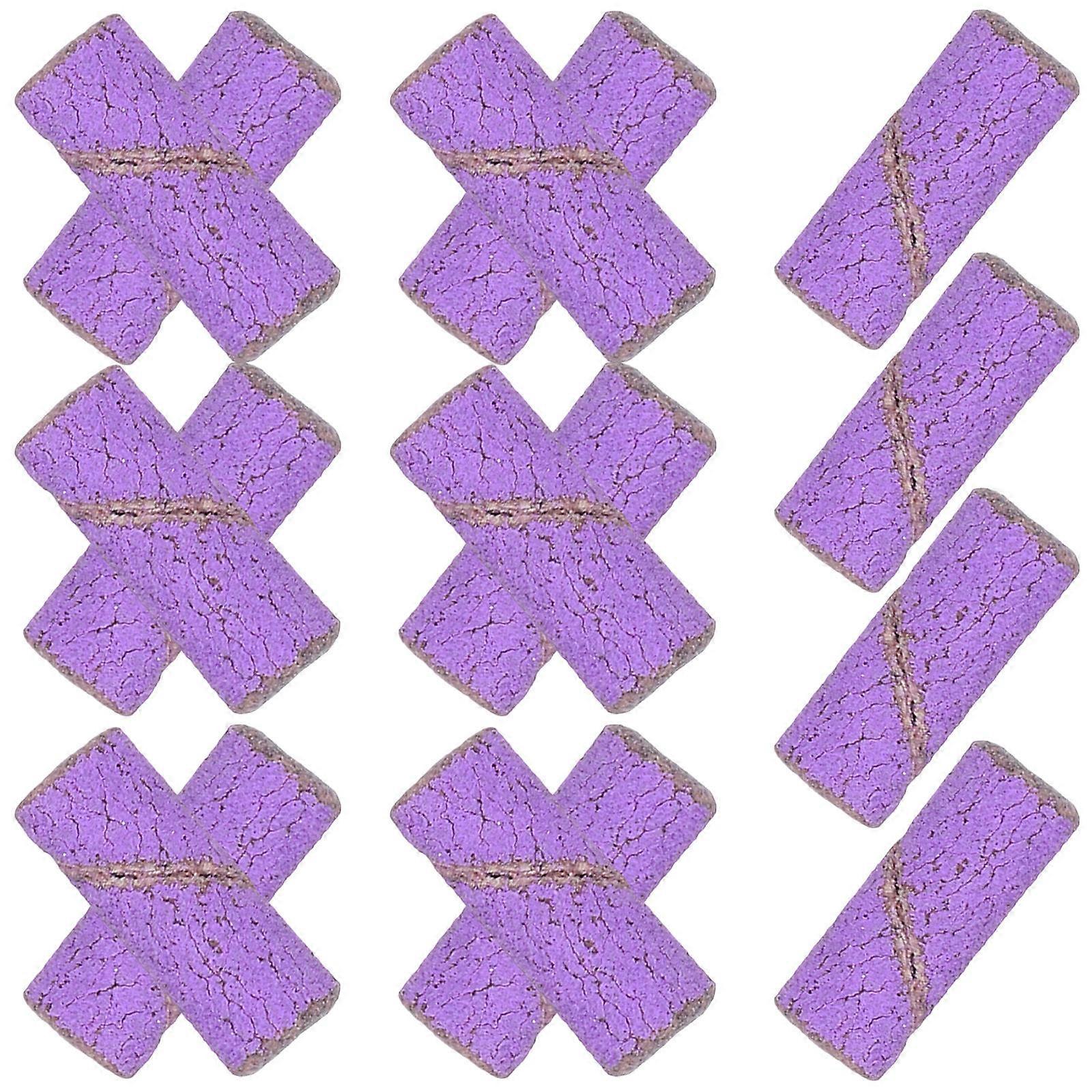 Manicure Sanding Bands Sanding Rings for Nail Drill 50Pcs Purple