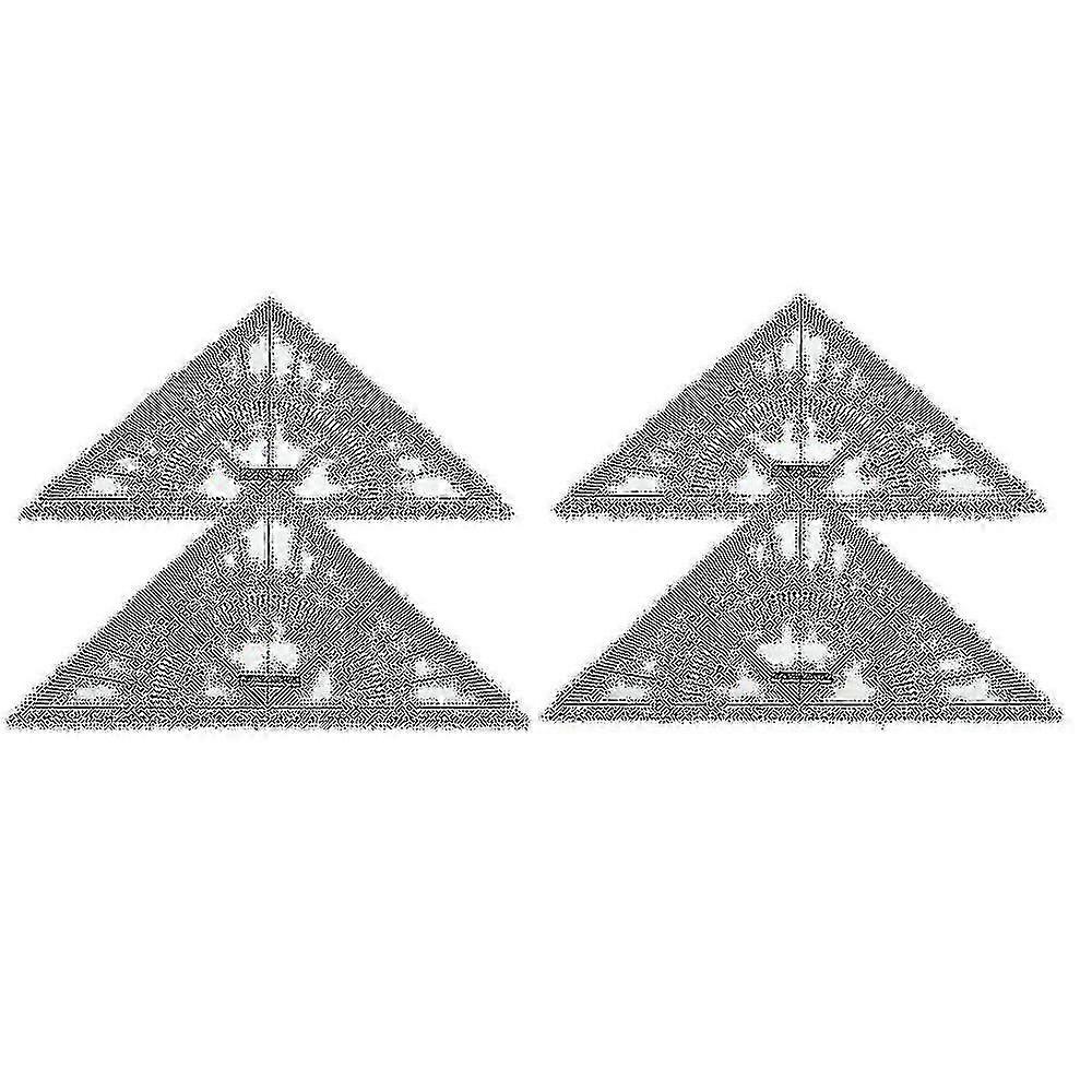 2x Chart Drawing Triangle Ruler For Ship Drawing 300mm Large-scale Triangle Ruler For Distance Meas
