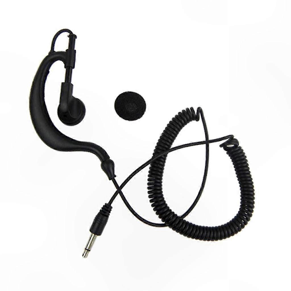 3.5mm Listen-Only Earpiece with Soft G-Hook for Two-Way Radios, 1.2M Cable Length