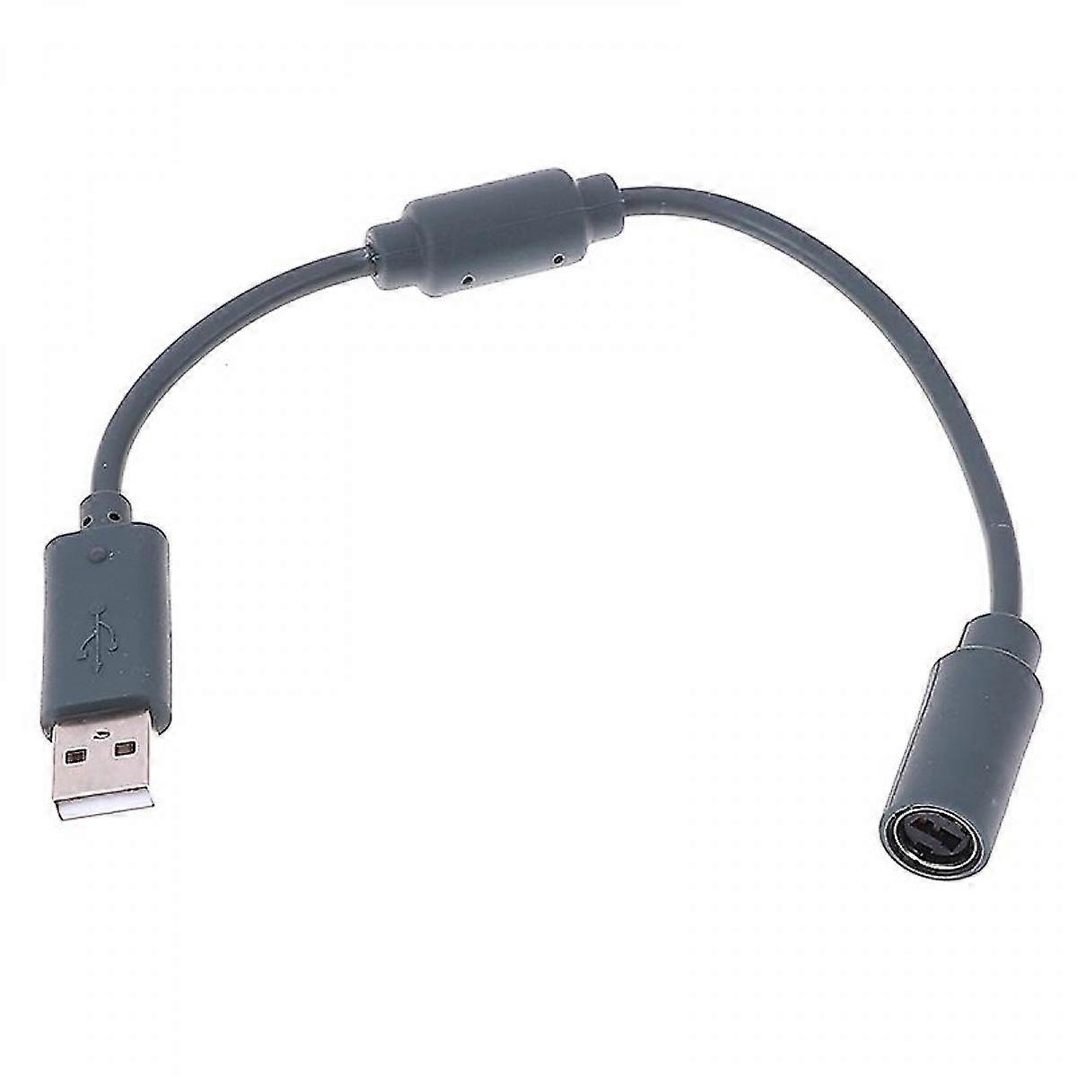 Wired controller USB breakaway adapter cable cord for xbox 360 Gray 23cm HFMQV
