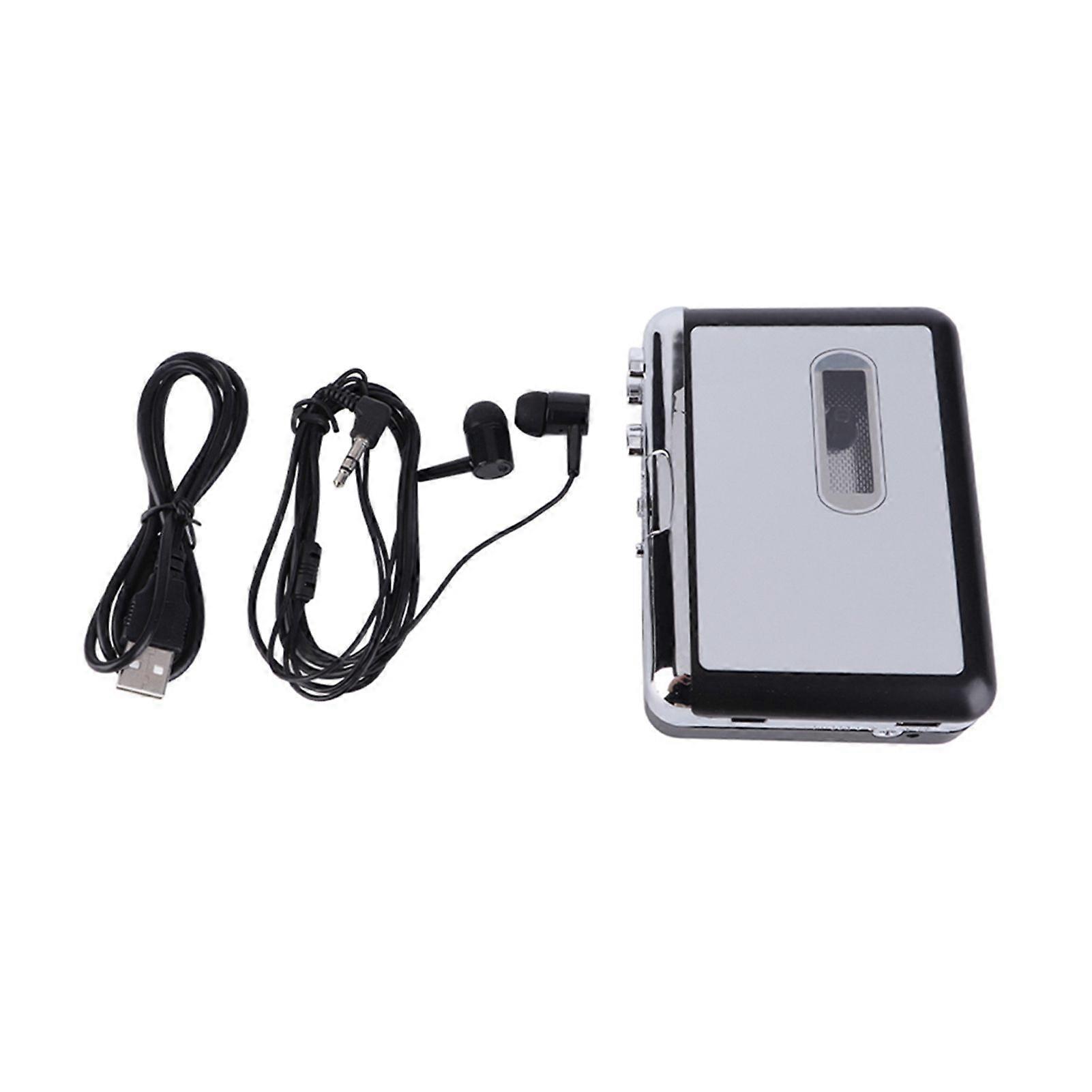 Portable Cassette Tape to MP3 Converter USB Flash Drive Capture Audio Music Player