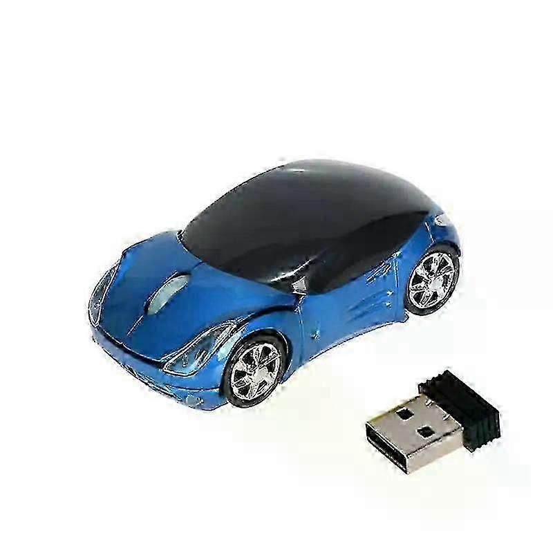 2.4G Wireless Mouse with Battery, Cute Car Design for Office and Gaming on Laptop or PC, UK Computer Accessory