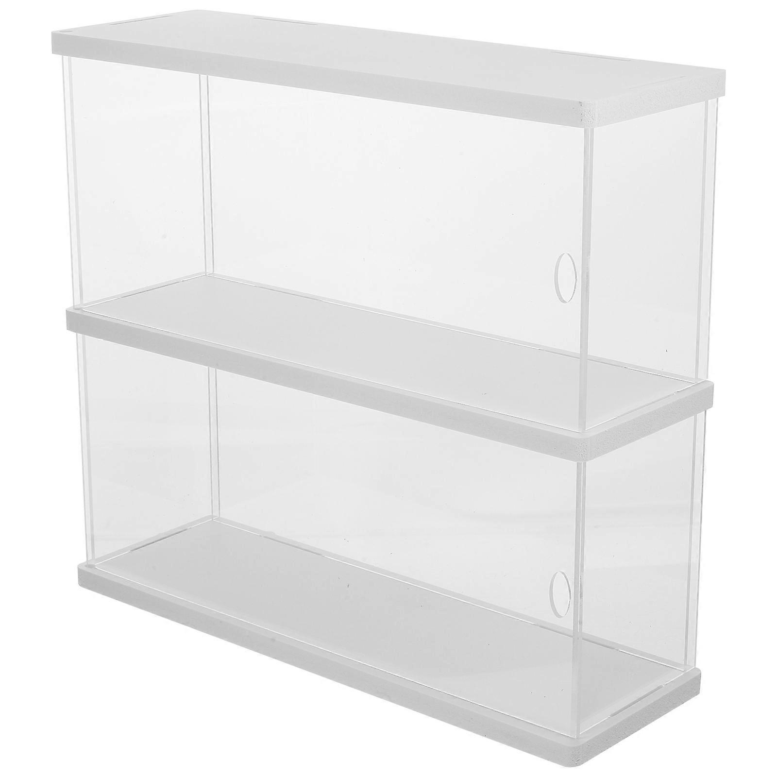 Clear Acrylic Display Box for Action Figures Dustproof Protection 2Pcs
