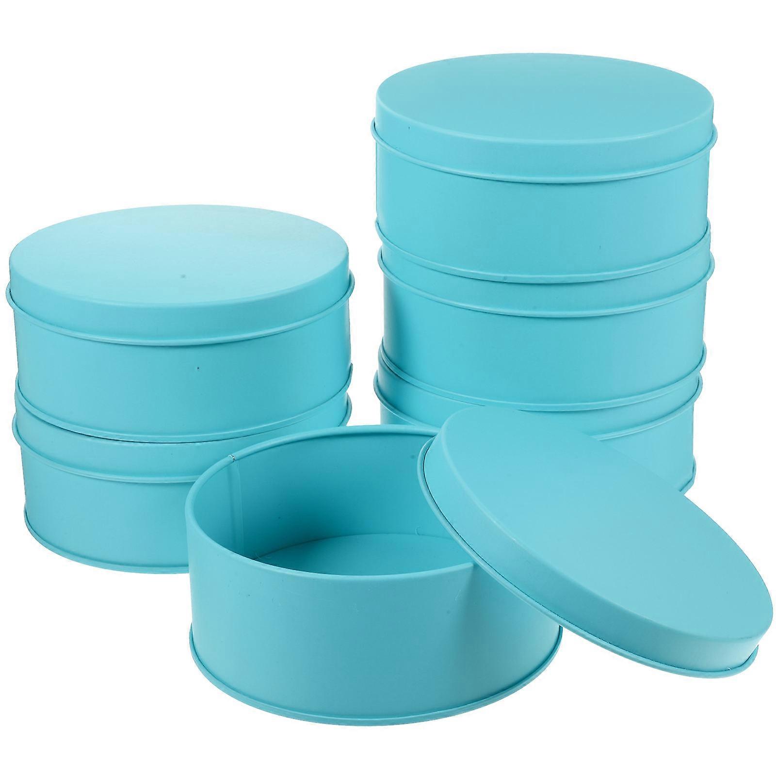 Tinplate Cookie Box Round Cookies Candy Tins for Candy Storage 18Pcs