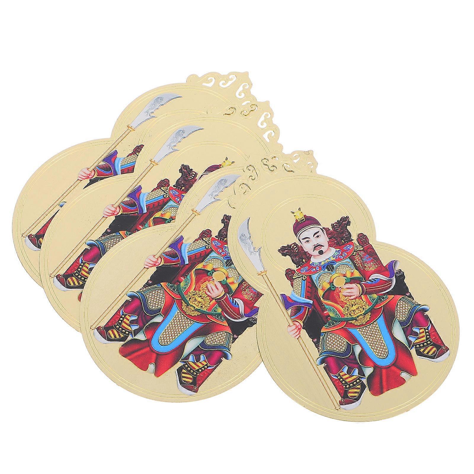 Fengshui Tai Sui Amulet Card for Blessing and Luck 4Pcs Chinese Charm