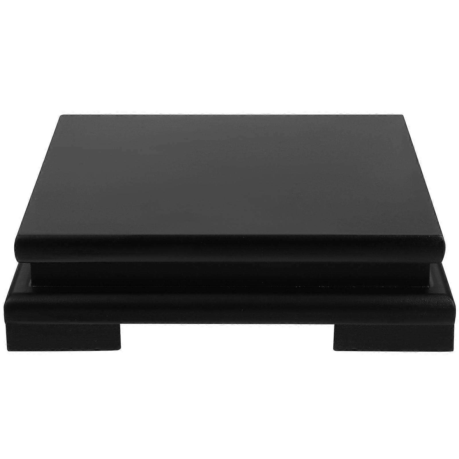 1Pc Wood Display Base Vase Square Stand Accessory Teaset Display Stand Base