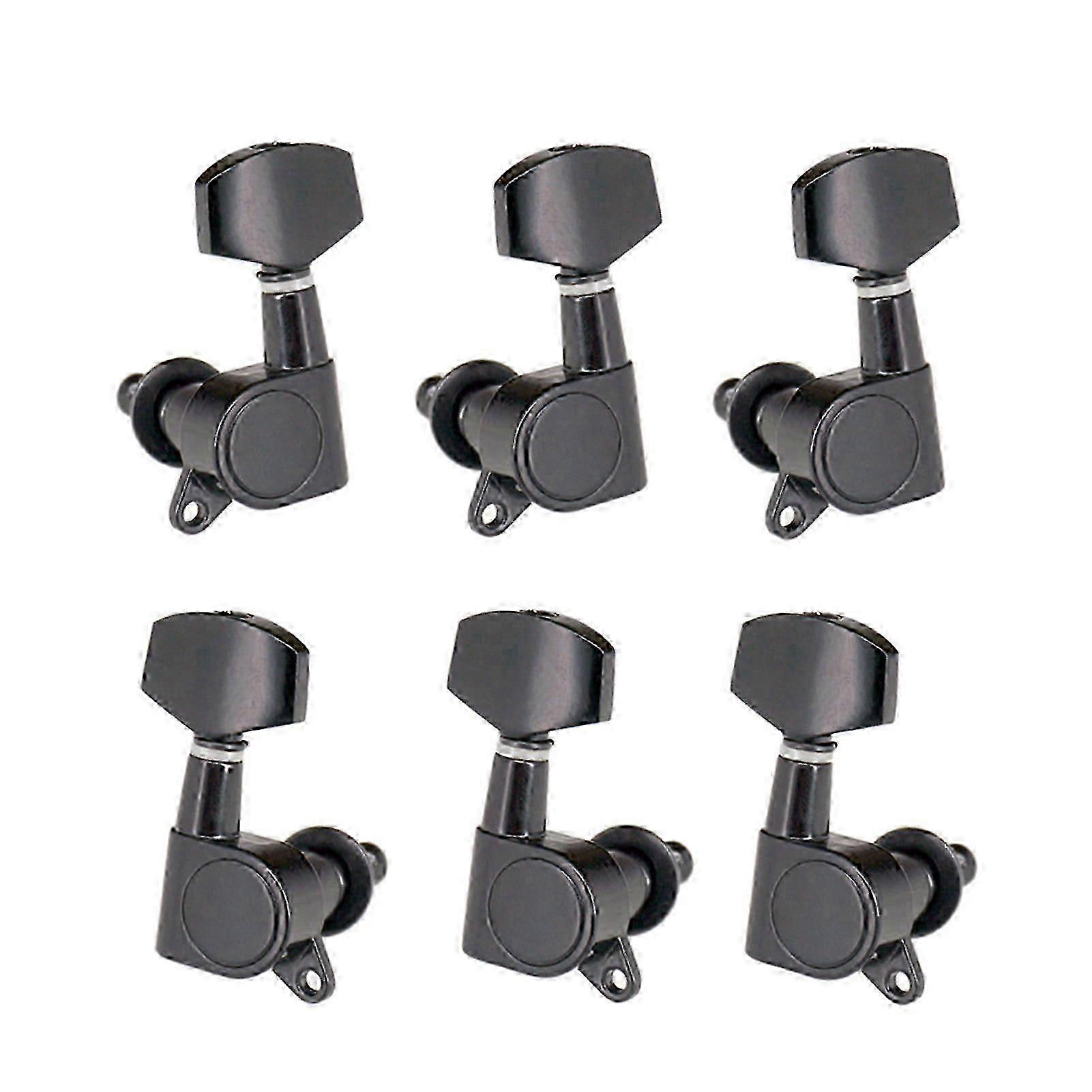 2025 6-Piece Guitar Locking Tuners Set - 3L3R Tuning Pegs for Stable String Tuning in UK Music Shops