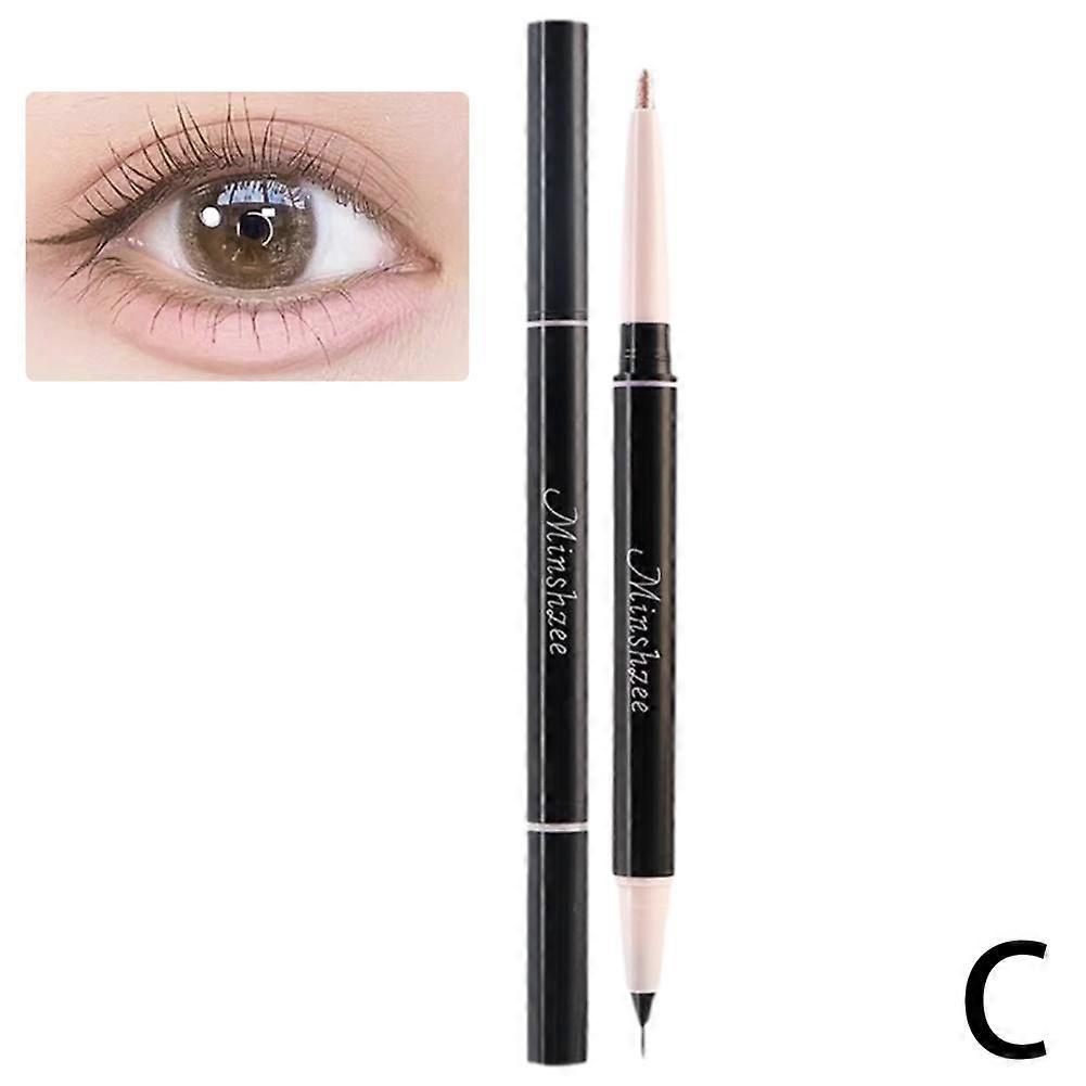 Double Headed Silkworm Pen Natural Eye Enlarger Smudge Proof Long Lasting Easy Apply Eye Makeup Tool