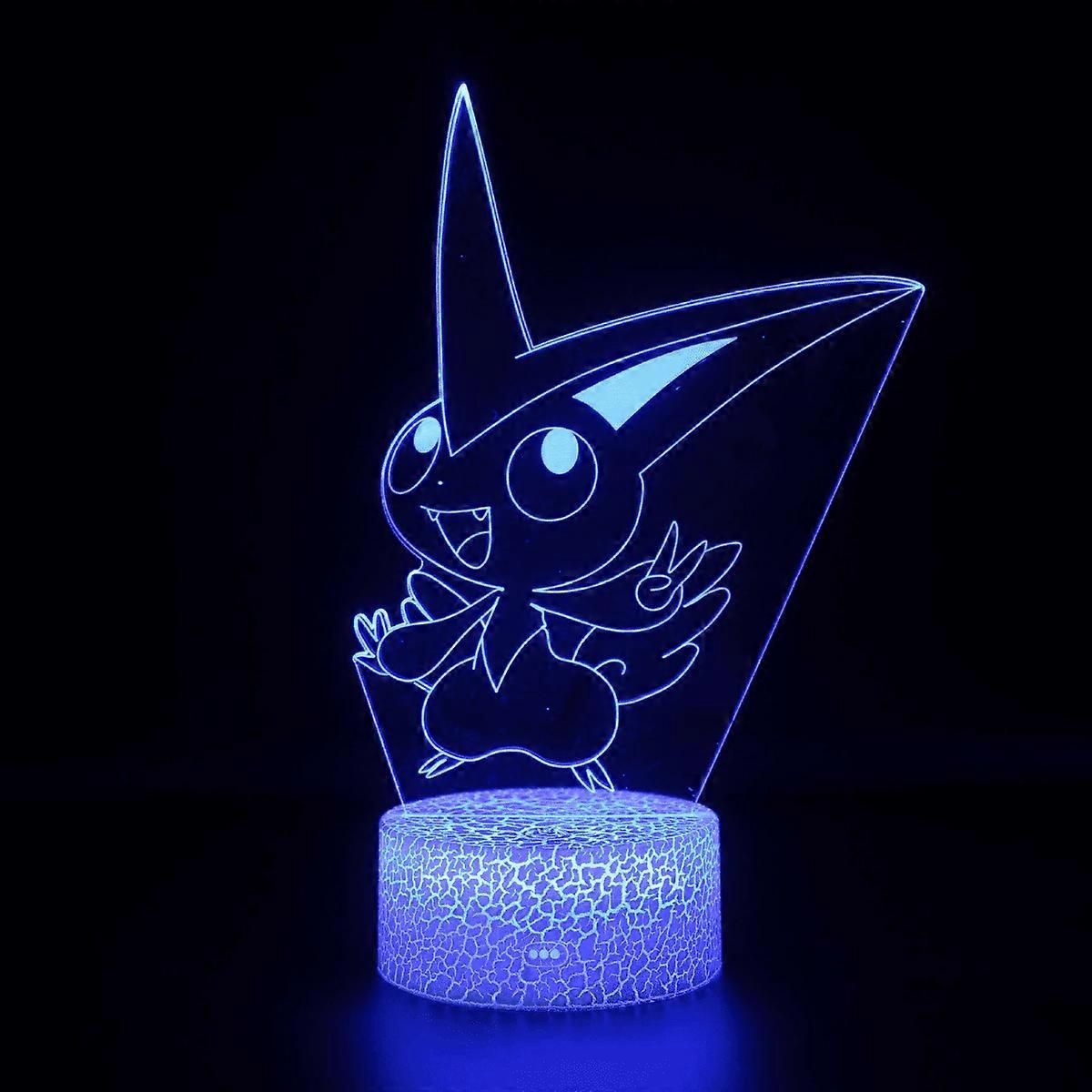 HANNTAOO 3D Night Light for Kids, Pokemon 3D Illusion Lamp with Remote & Smart Touch, 16 Changeable Colors, Compatible with HTNL#467