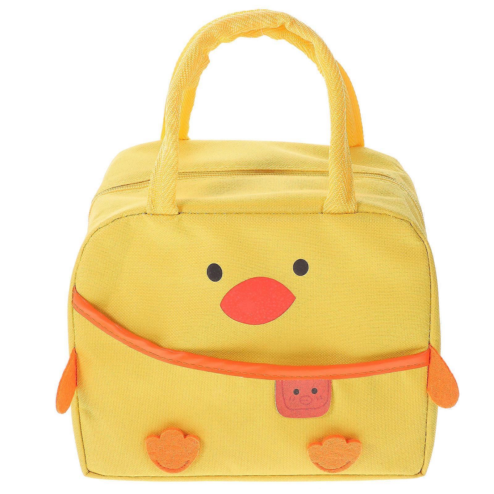 Lunch Insulation Bag Portable Bag for Students 2Pcs Yellow