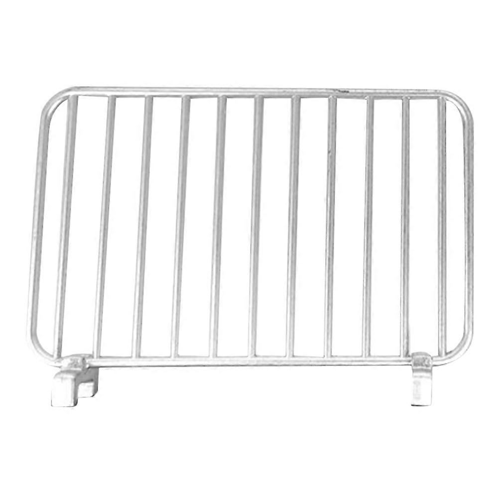 Silver Metal Dollhouse Roadblocks for Construction Safety 4Pcs