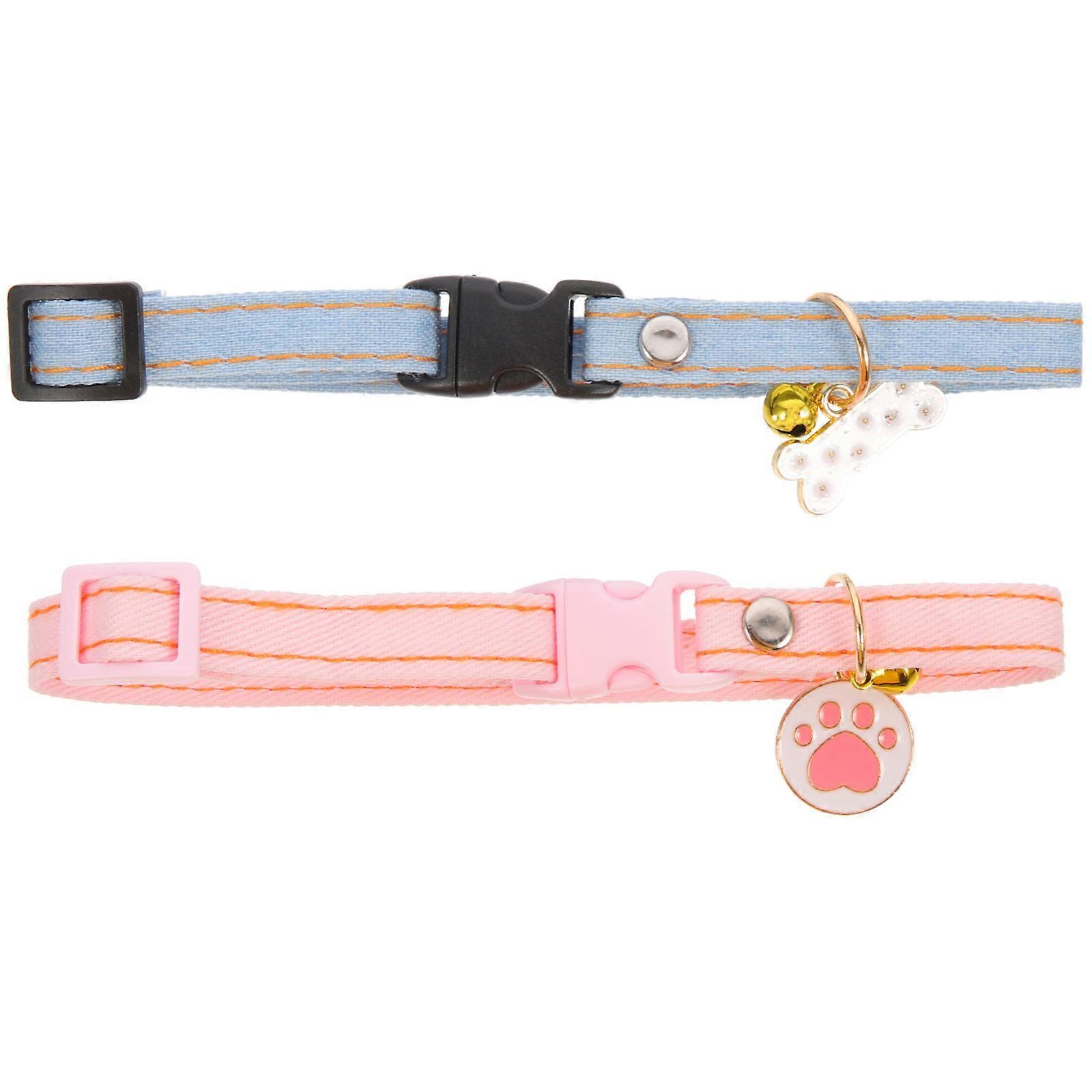 8 Pcs Cat Collar Kitten Adjustable Collar For Walking And Entertainment Features Assorted Color