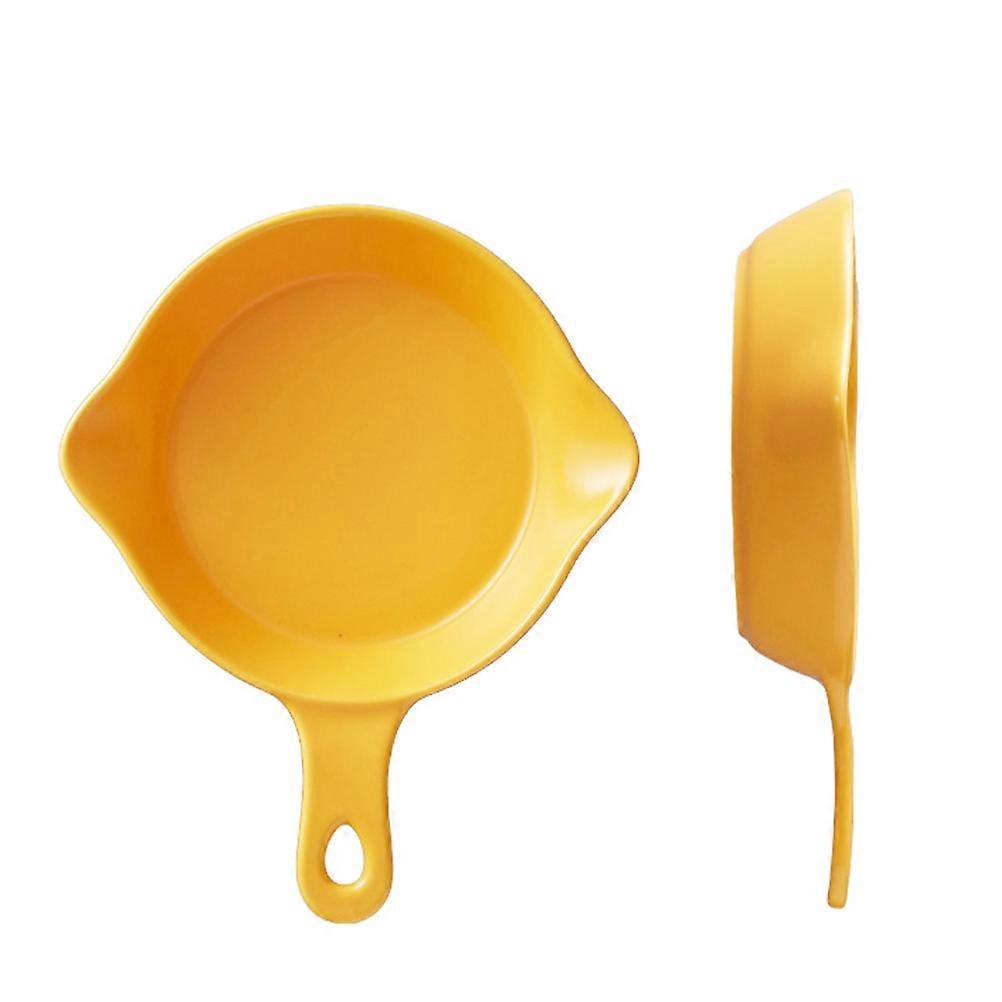 Ceramic Baking Plate with Handle for Home Use Oven Plate 2Pcs