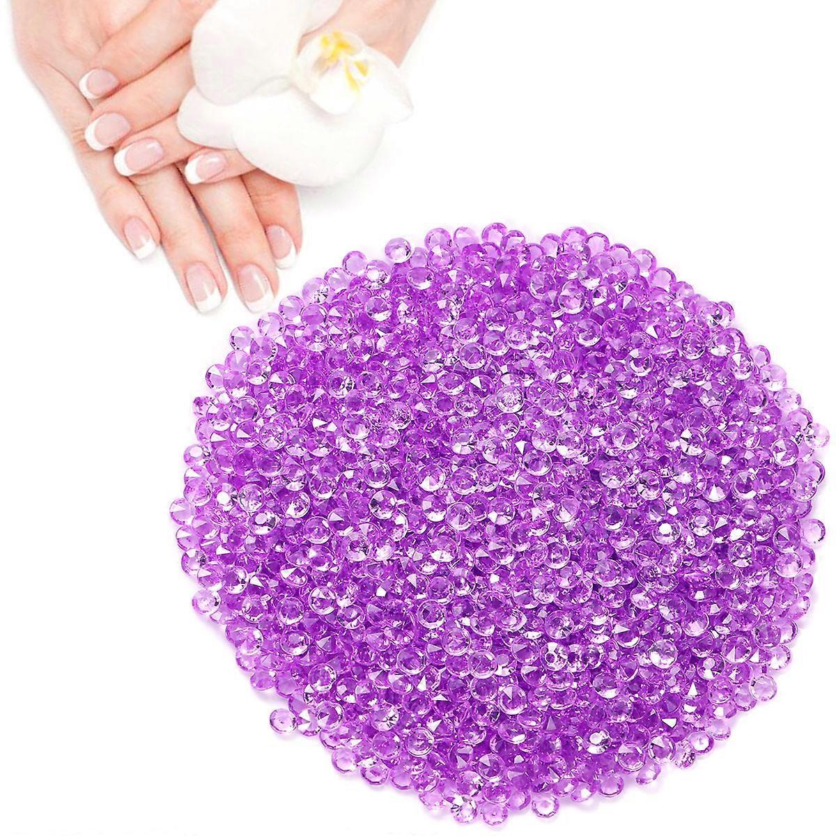 Tip Crystal Wedding Table Scattering for 2000Pcs Violet Acrylic Diamonds