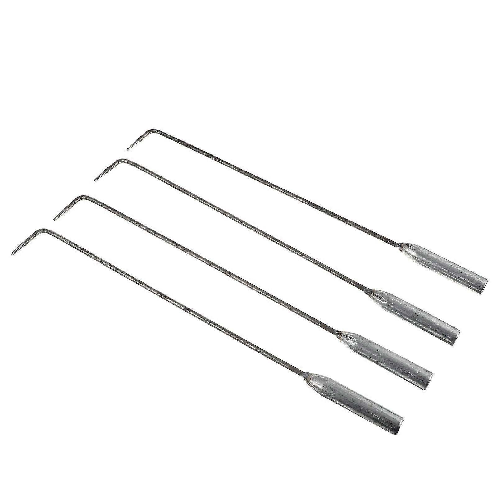 Fire Pit Tools For Camping Stainless Steel Fire Pit Poker Sticks Garbage Cleanup Portable 16.1×1.6×0.8in 4Pcs