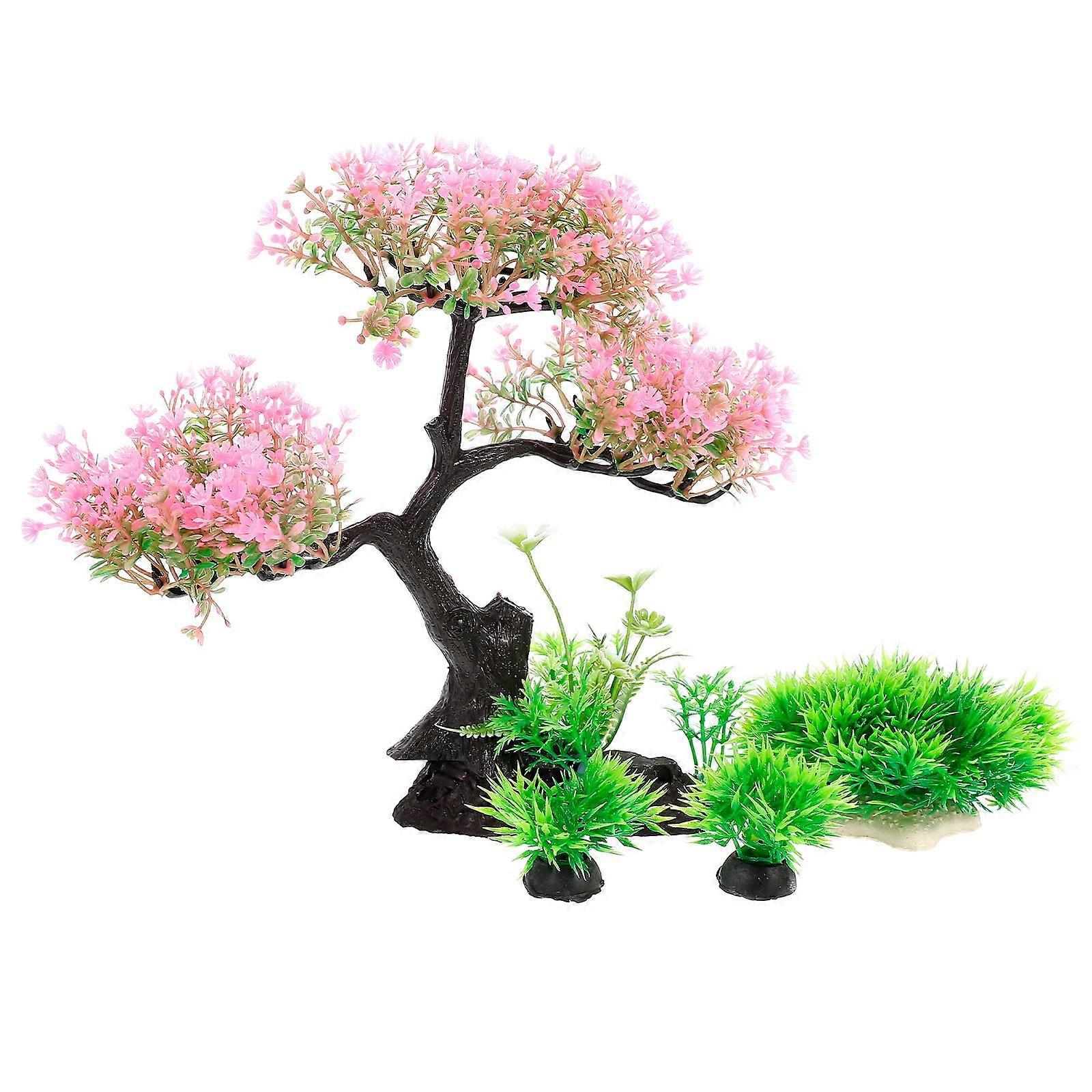 Simulation Aquatic Plant Resin Ornament for 12Pcs Fish Tank