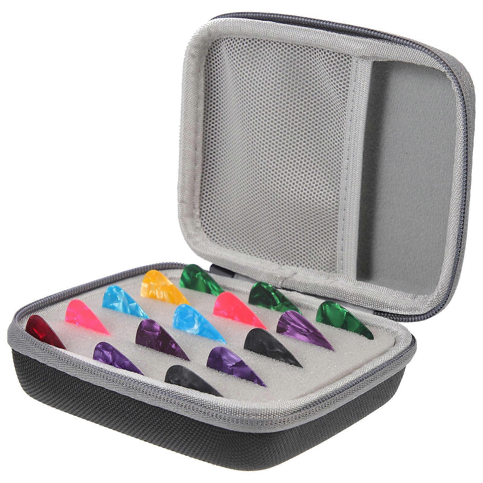 Guitar Pick Storage Holder with Durable Guitar Plectrums 5Sets Included