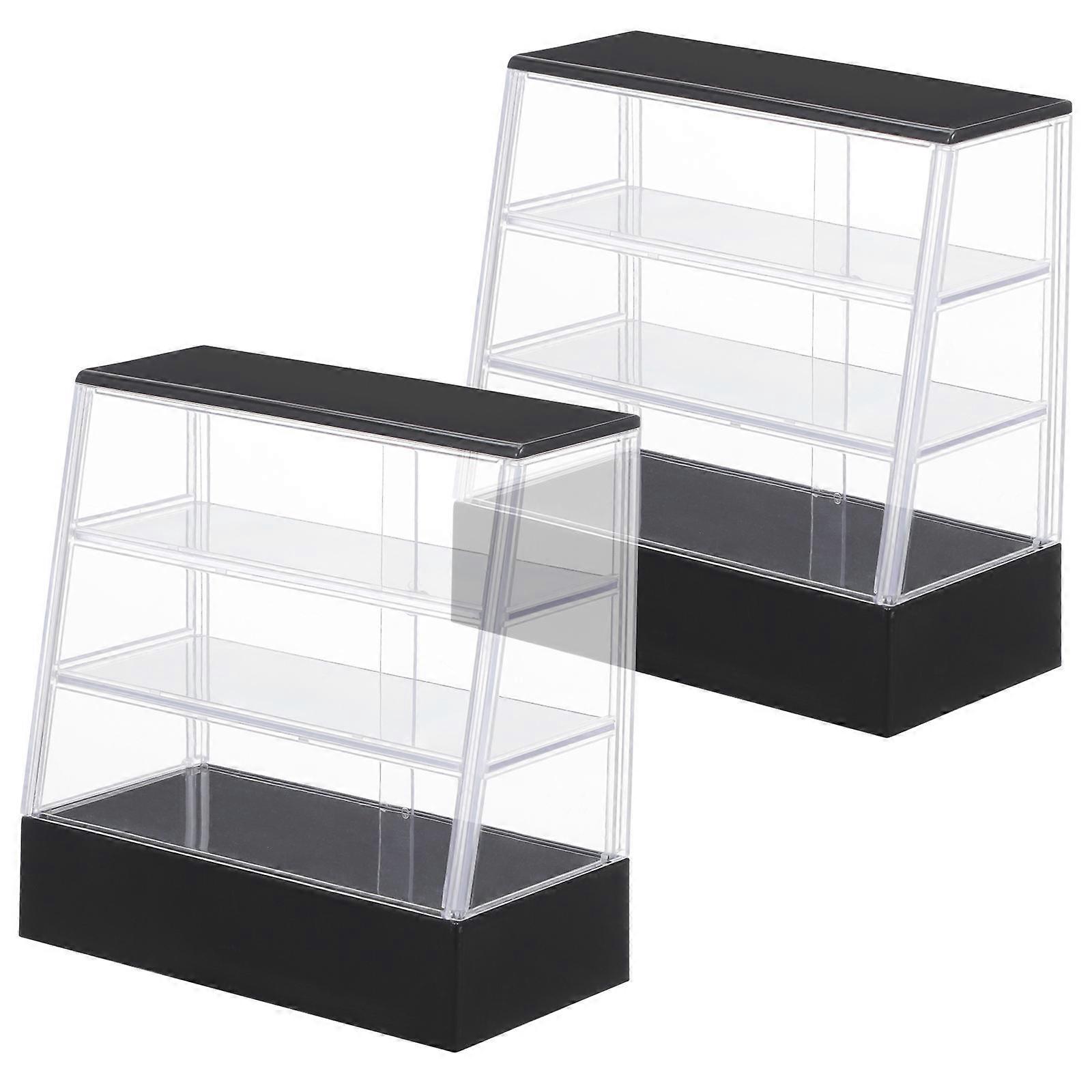 Cabinet Shape Miniature Cake Display For Dollhouse Furniture Decoration With Simple Style And 2Pcs