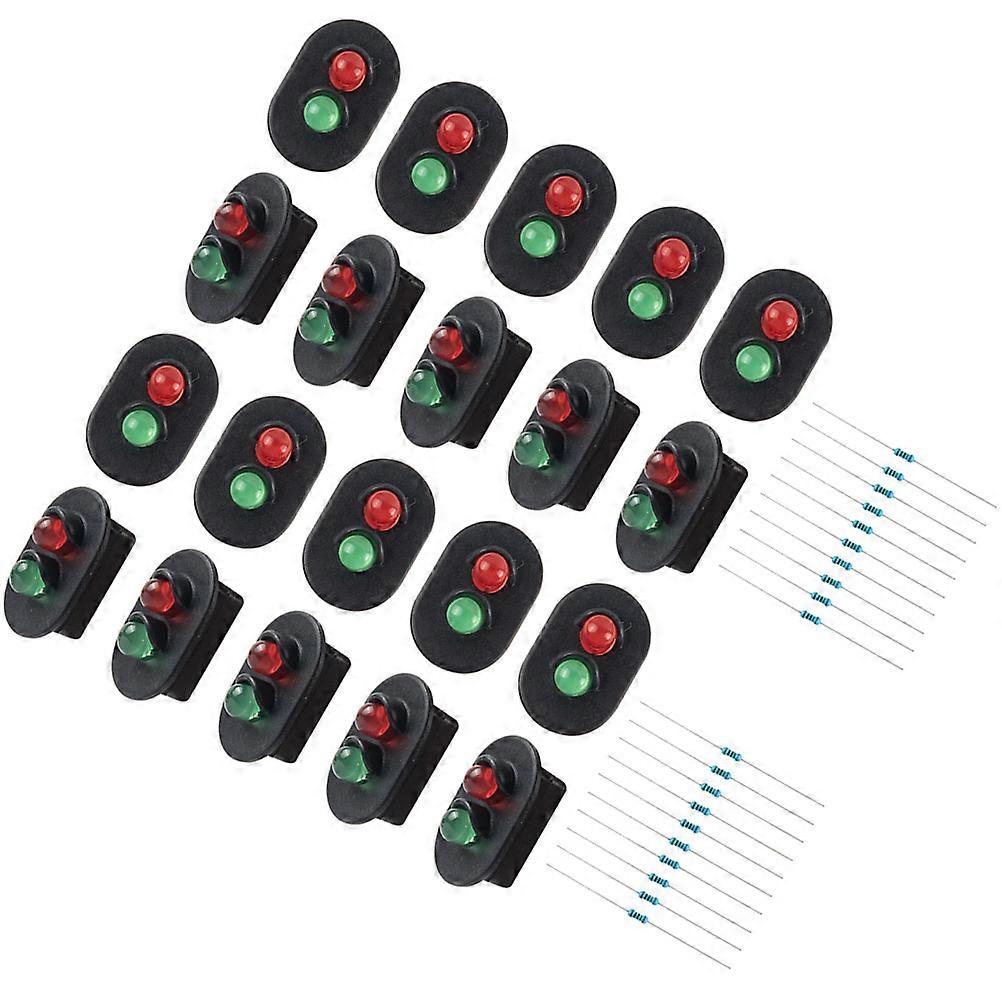 Mini Traffic Light Models Road Signal Light For Sand Table Accessory 0.8X1.4CM Landscape Decoration 2 Sets