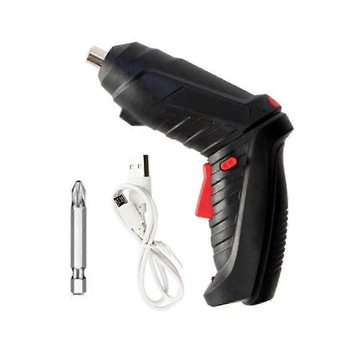 3.6V Wireless Screwdriver Kit Rechargeable Lithium Electric Hand Drill Rotatable Multi-Function Power Tools Set 1Black SZRH A-GB